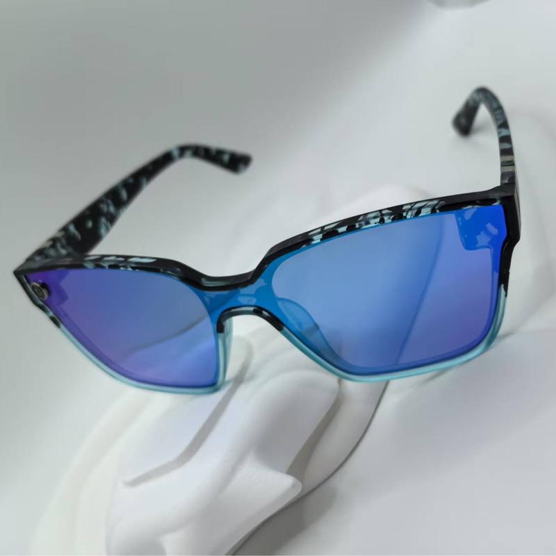 Tortoise Shell Pattern Flat Top Sunglasses for Women, Sun Protection Sunglasses for Men, Trends 2024 for Outdoor Activities Back To School Fall Streetwear Mascs
