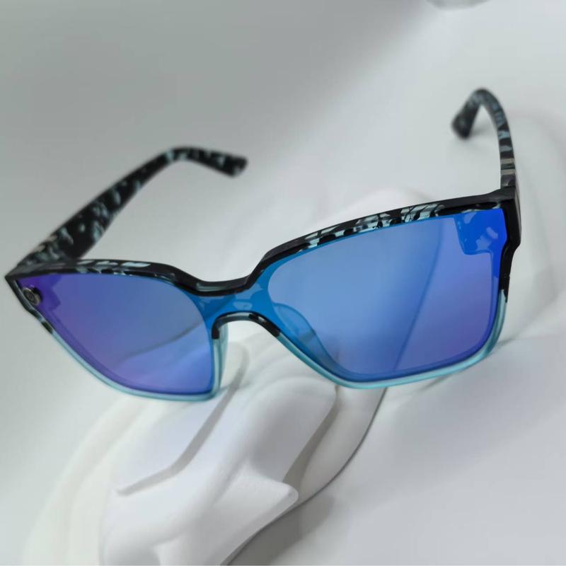 Tortoise Shell Pattern Flat Top Sunglasses for Women, Sun Protection Sunglasses for Men, Trends 2024 for Outdoor Activities Back To School Fall Streetwear Mascs