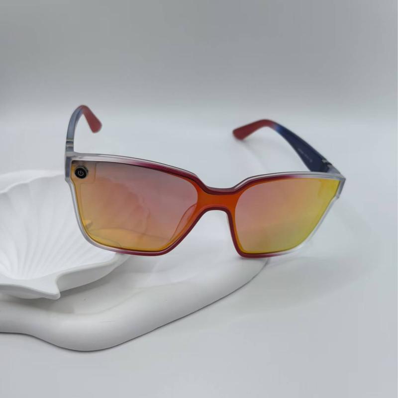 Tortoise Shell Pattern Flat Top Sunglasses for Women, Sun Protection Sunglasses for Men, Trends 2024 for Outdoor Activities Back To School Fall Streetwear Mascs